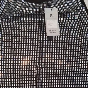 Black and Silver Mesh Skirt